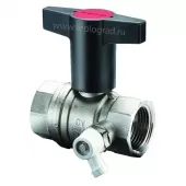 Кран шаровой Oventrop Optibal ВВ 1/2 со сливом, пластмассовый маховик Кран шаровой Oventrop Optibal ВВ 1/2 со сливом, пластмассовый маховик