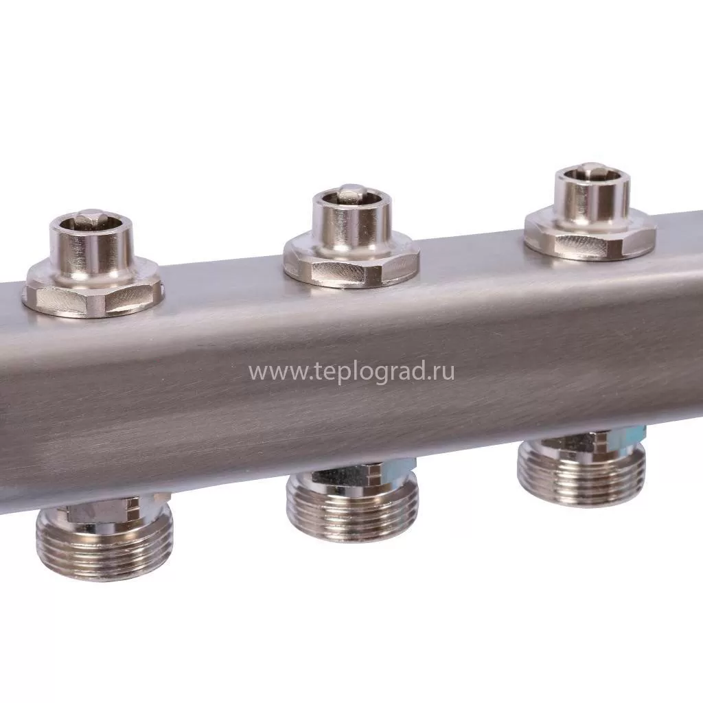 Коллектор Uponor Smart S на 12 выходов с клапанами Коллектор Uponor Smart S на 12 выходов с клапанами