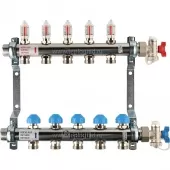 Коллектор РЕХАУ HKV-D на 5 контуров с расходомерами Коллектор РЕХАУ HKV-D на 5 контуров с расходомерами