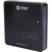 Проводной комнатный регулятор Stout R-10z, чёрный