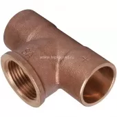 Тройник 22x3/4x22 ВП-ВР-ВП Sanha 4130g, бронза 141302234