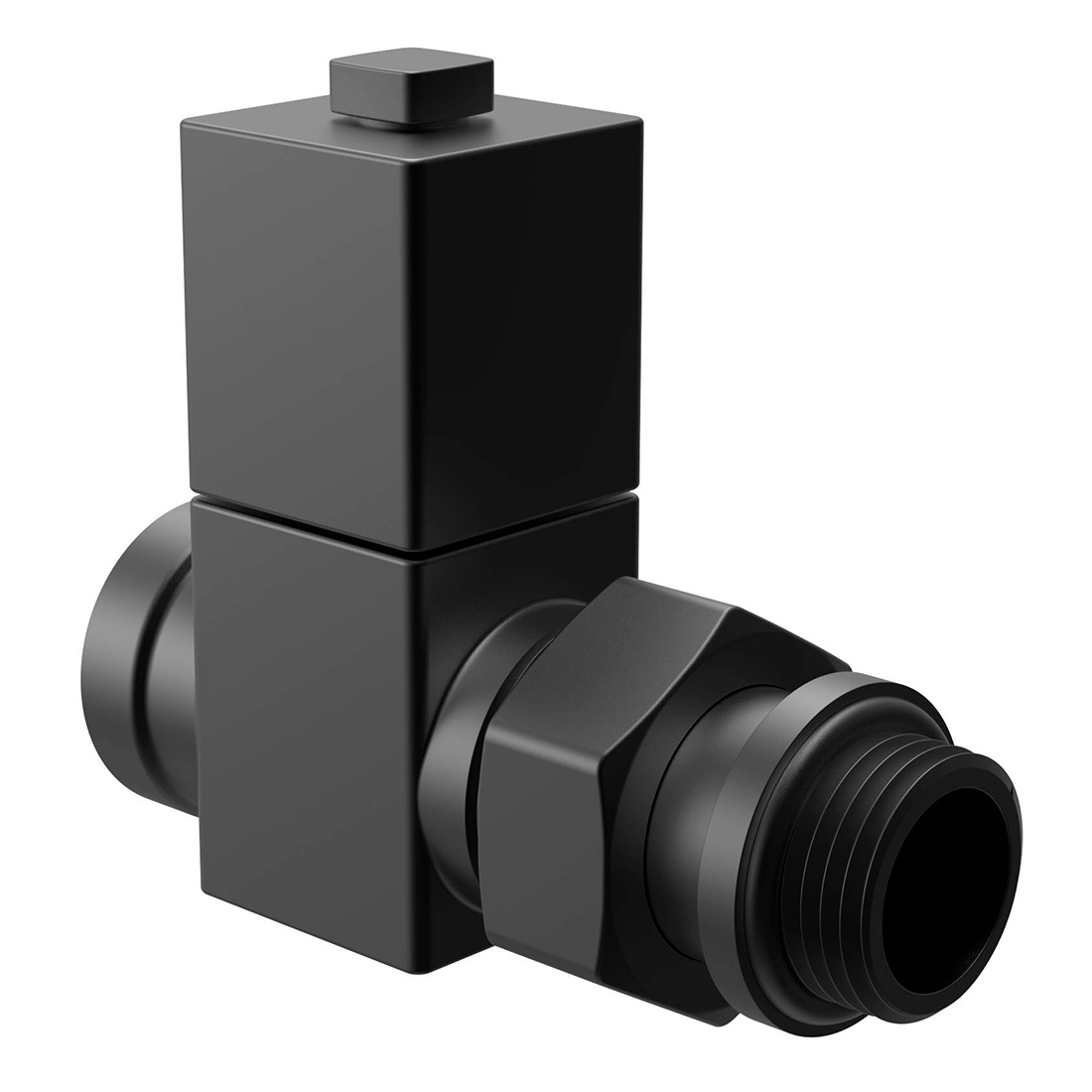 Набор дизайн-вентилей Royal Thermo CUBE 1/2 прямой (черный)