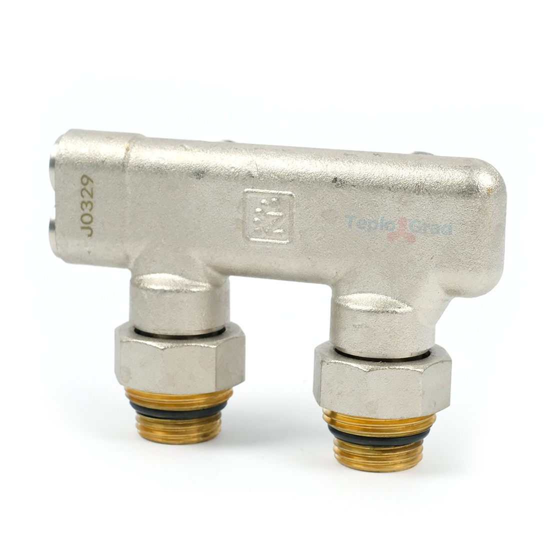 Узел нижнего подключения угловой перекрестный Zeissler 3/4x1/2 с запорными вентилями