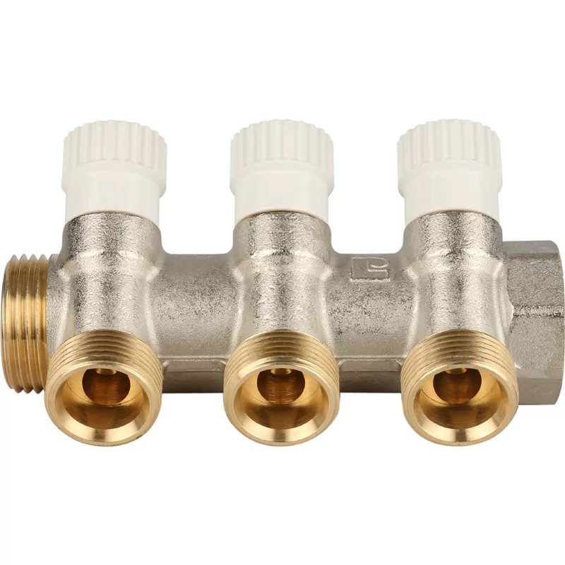 Коллектор Stout с регулировочными клапанами 1, 3 отвода 3/4 Коллектор Stout с регулировочными клапанами 1, 3 отвода 3/4