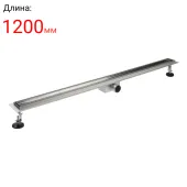 Душевой лоток TIM с решеткой под кладку плитки (сухой + гидрозатвор) (70*1200мм)