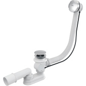 Сифон для ванны AlcaPlast A55KM полуавтомат, хром, пробка 70 мм