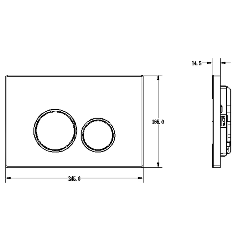 Инсталляция для подвесного унитаза РЕХАУ NovaFlow с панелью Nova ORB 001 белой