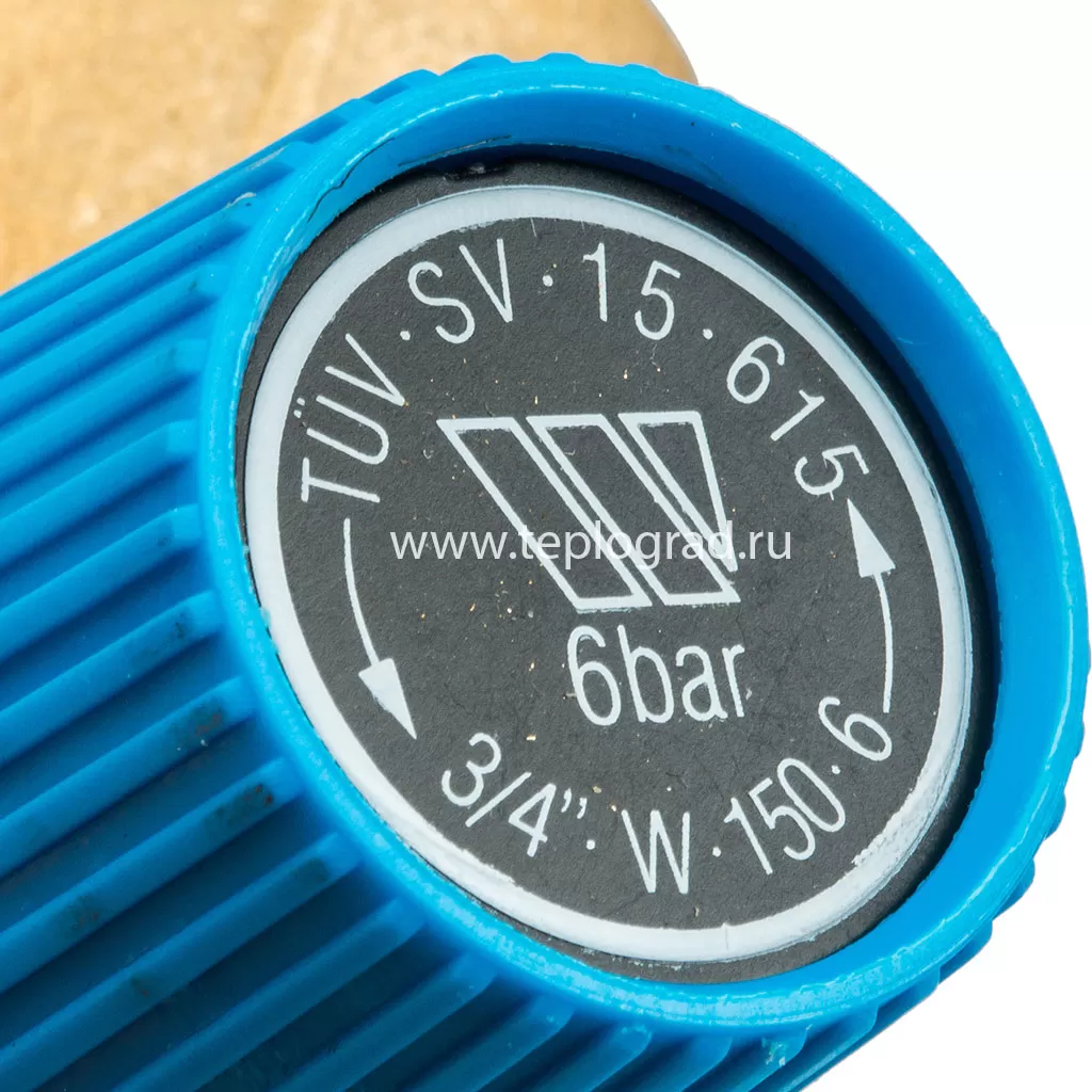 Предохранительный клапан Watts SVW 6-3/4, 6 бар для системы водоснабжения