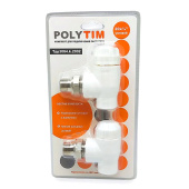 Комплект терморегулирующий угловой TIM PPR 20x1/2 (термоклапан и запорный клапан)