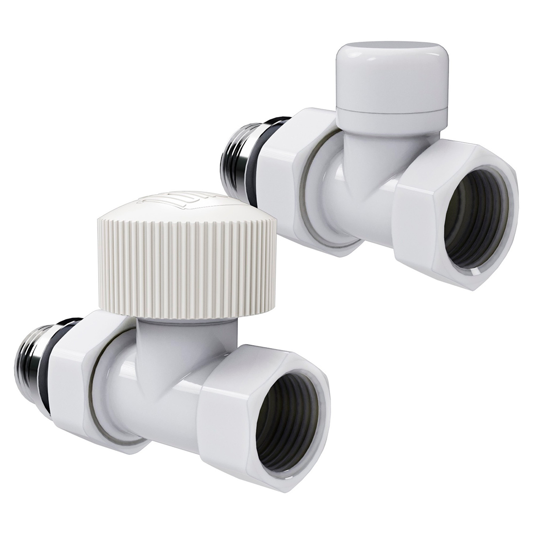 Набор термостатический прямой Royal Thermo Design 1/2" М30х1,5 (белый)