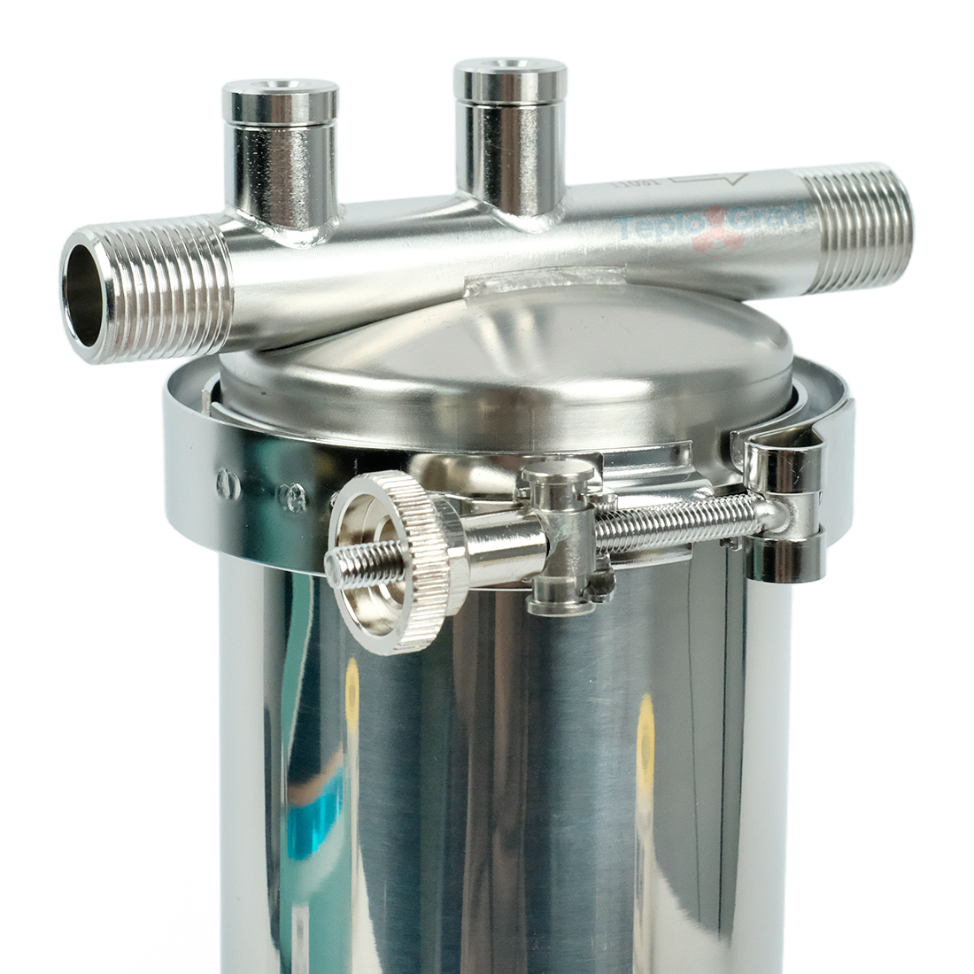 Фильтр магистральный Zeissler 10SL 1/2 из нержавеющей стали, картридж