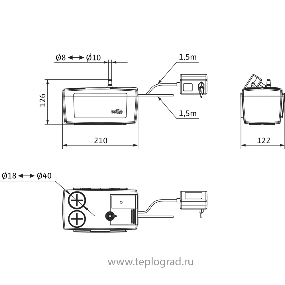 Установка для отвода конденсата Wilo Wilo-Plavis 013-C-2G Установка для отвода конденсата Wilo Wilo-Plavis 013-C-2G