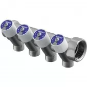 Коллектор регулирующий Uponor Uni-C 1, 4 отвода 1/2