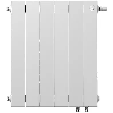 Биметаллический радиатор Royal Thermo PianoForte 500 Bianco Traffico VDR80 6 секций с нижним подключением