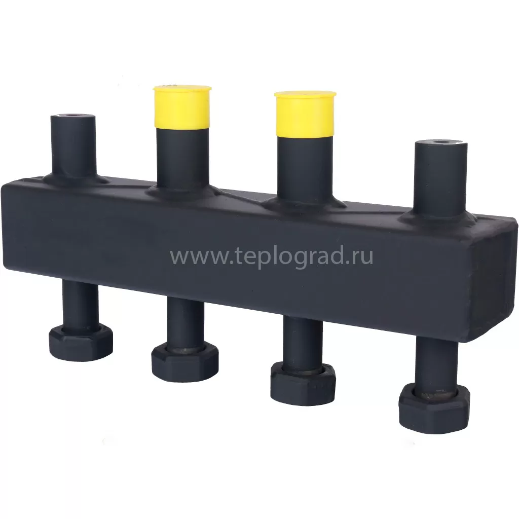 Стальной распределительный коллектор Stout на 2 отопительных контура DN20