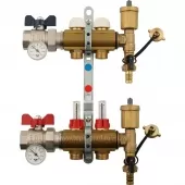 Коллектор в сборе Tiemme на 2 выхода с расходомерами - 3870027 Коллектор в сборе Tiemme на 2 выхода с расходомерами - 3870027