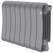 Биметаллический радиатор Royal Thermo Infinity 300 Silver Satin VR80 8 секций с нижним подключением