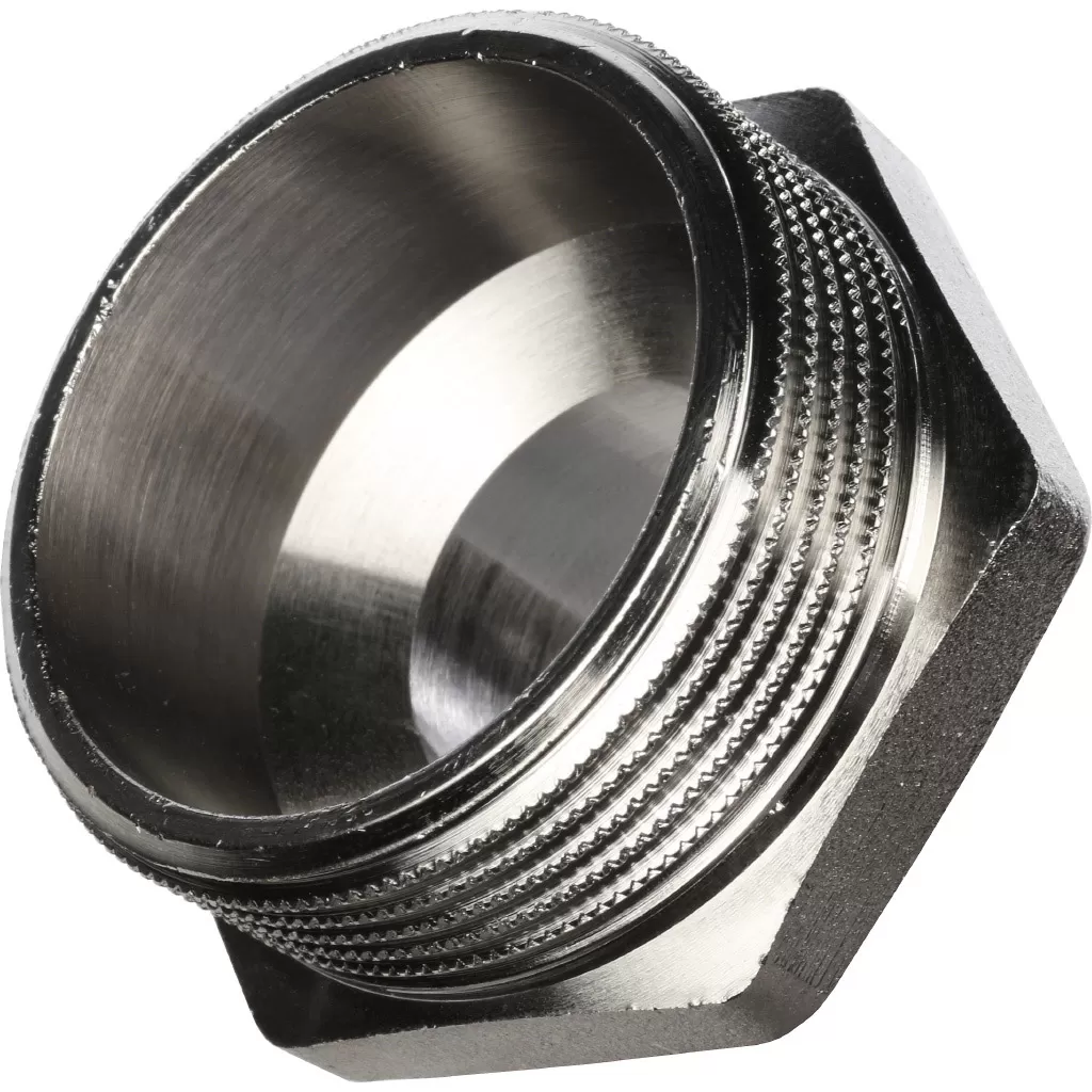 Ниппель переходной 1 1/2x1 НН никелированный Stout