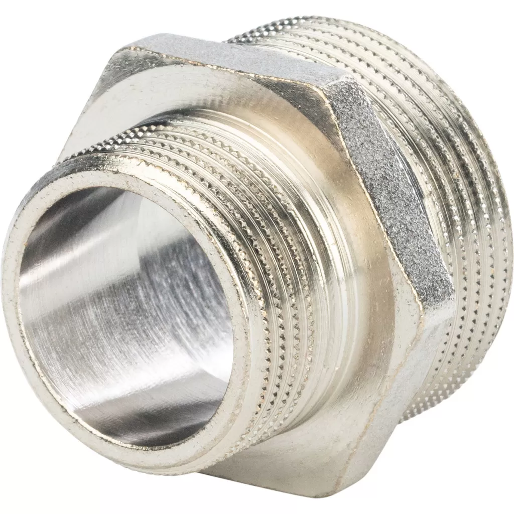 Ниппель переходной 1 1/4x1 НН никелированный Stout