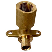 Угольник Rommer с настенным креплением 16x1/2 LONG удлиненный