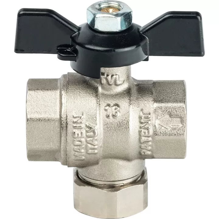 Шаровой кран Stout с фильтром ВР-ВР 1/2, ручка бабочка