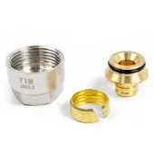 Резьбозажимное соединение TIM 16х2.2 - G 3/4" коллекторное для труб