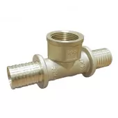 Тройник латунная Varmega Slide-fit с внутренней резьбой 25x3/4