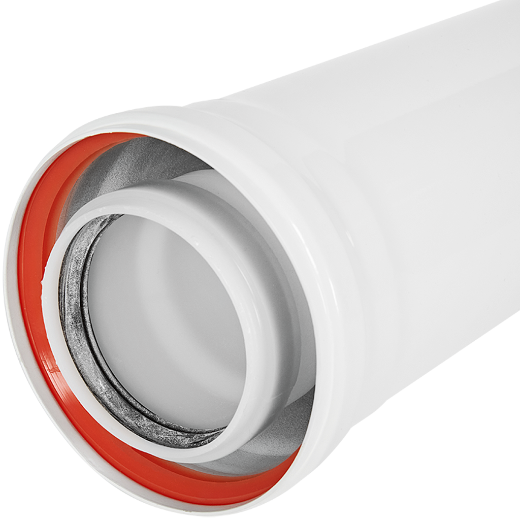 Труба коаксиальная Rommer 80/125 1000 мм конденсационная