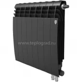 Биметаллический радиатор Royal Thermo BiLiner 500 Noir Sable VDR 8 секций с нижним подключением