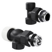 Набор термостатический осевой Royal Thermo Design 1/2" М30х1,5 (черный)