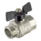 Кран шаровой TIM ВН 1/2, ручка бабочка