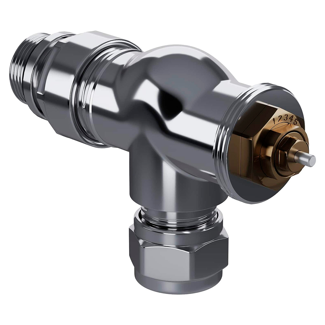 Набор термостатический осевой Royal Thermo Design Pro 15мм М30х1,5 (хром)