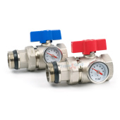 Комплект шаровых кранов TIM с полусгоном 1