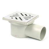 Трап горизонтальный Valfex 100x100 с решеткой из нерж. стали