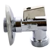 Шаровой кран угловой Itap 706 1/2x3/4 НР с декоративной чашкой