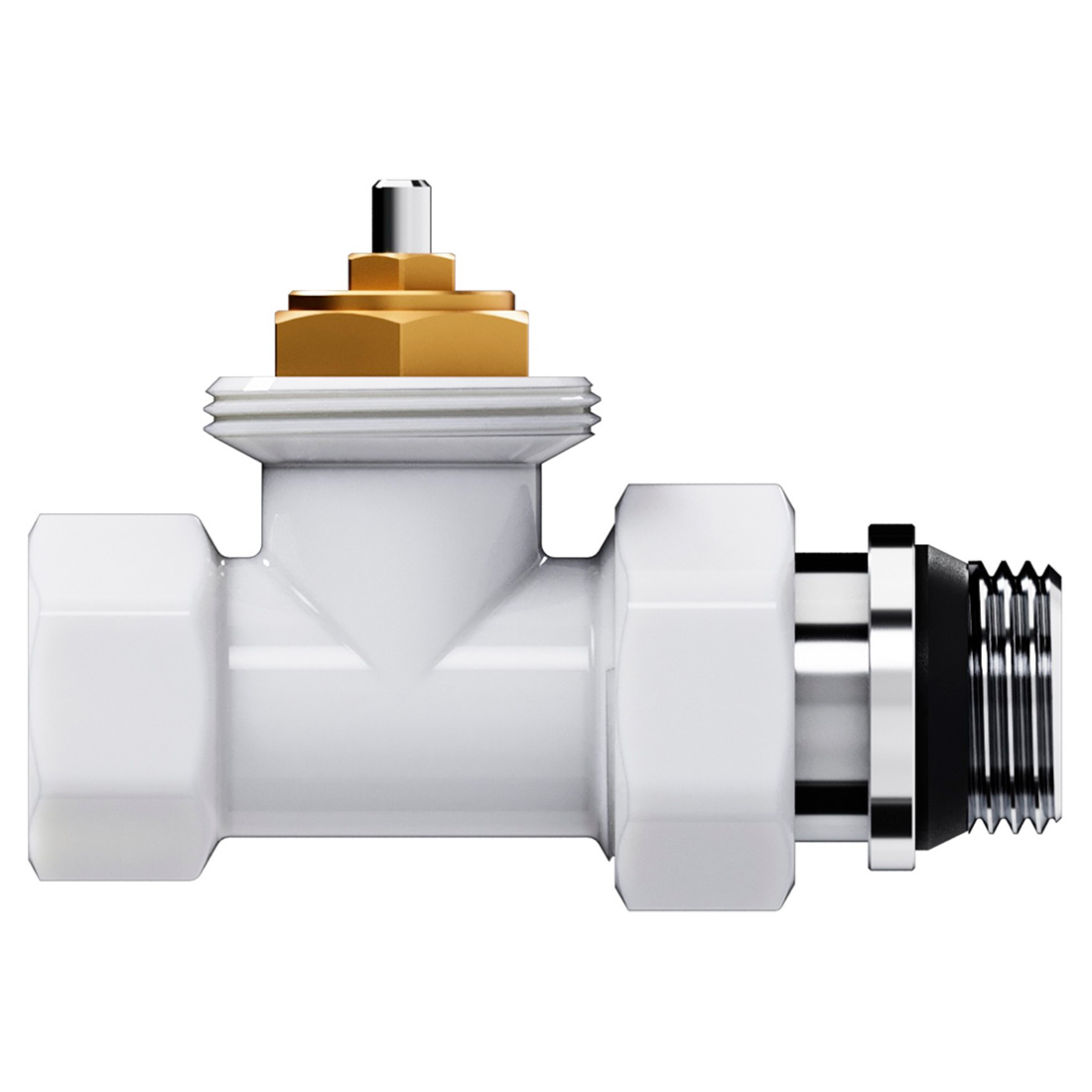 Набор термостатический прямой Royal Thermo Design 1/2" М30х1,5 (белый)