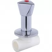 Вентиль c хромированной удлиненной ручкой под штукатурку Kalde 25