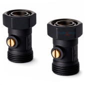 Набор нижнего подключения Royal Thermo прямой черный 3/4 раздельный