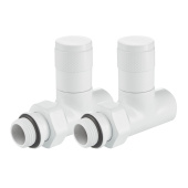 Набор дизайн-вентилей Royal Thermo PIANO 1/2 прямой (белый)