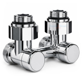 Узел нижнего подключения Royal Thermo Design угловой 1/2x3/4, хром