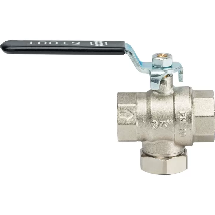 Шаровой кран Stout с фильтром ВР-ВР 3/4, ручка рычаг