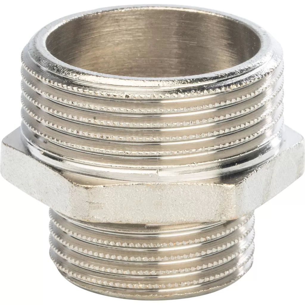 Ниппель переходной 1 1/4x1 НН никелированный Stout