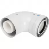 Отвод коаксиальный Stout 60/100 90° PP-FE совместимый с Baxi и Viessmann Отвод коаксиальный Stout 60/100 90° PP-FE совместимый с Baxi и Viessmann