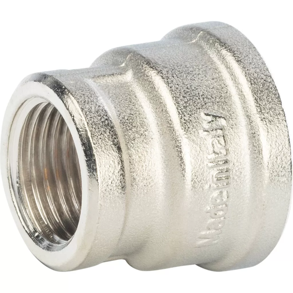 Муфта переходная 3/4x1/2 ВВ никелированная Stout