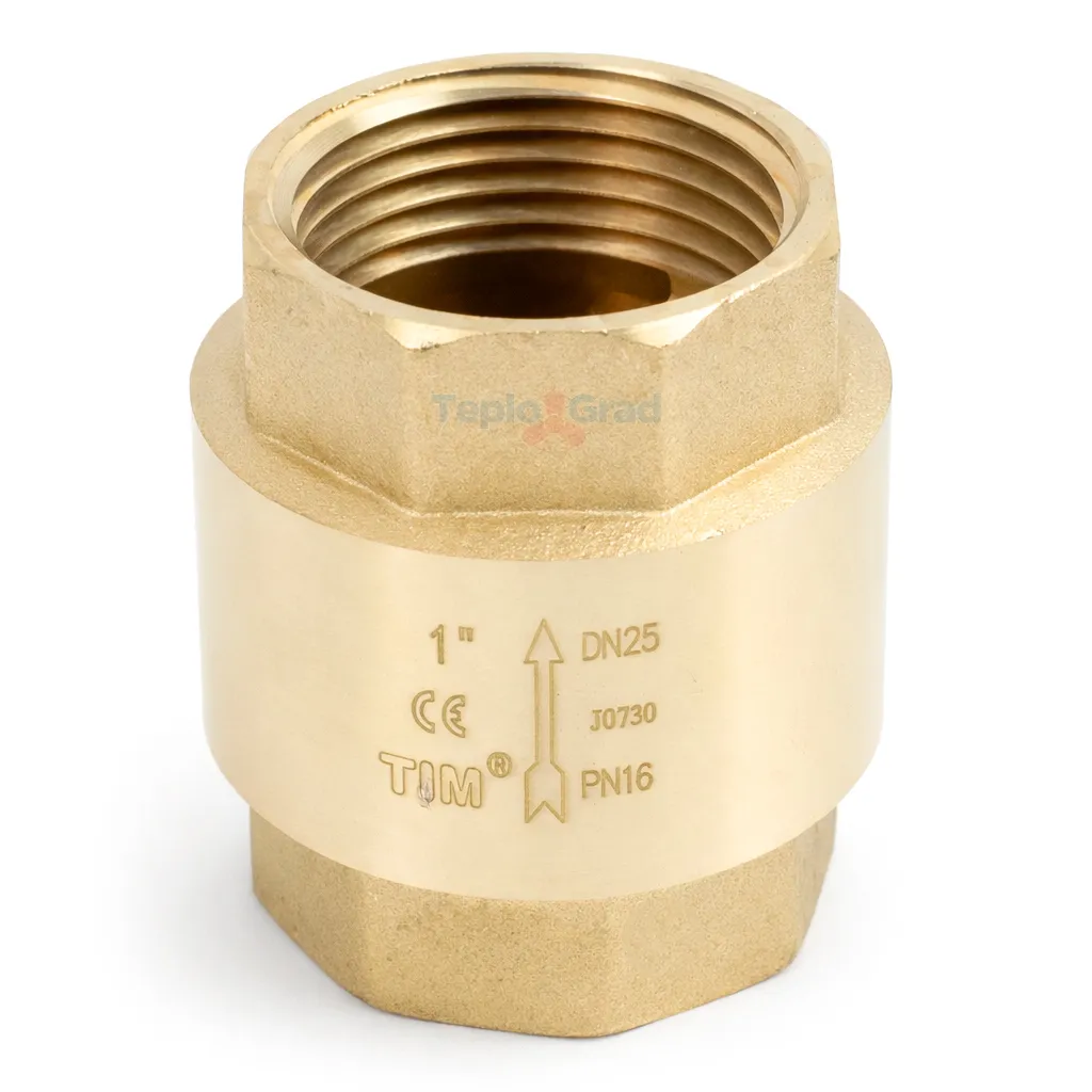 Обратный клапан TIM ВВ 1 с латунным штоком