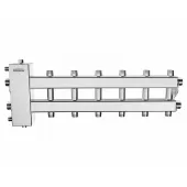 Балансировочный коллектор Gidruss BMSS-100-7DU (до 100 кВт, подкл. котла G 1 1/4, 3+3+1 контура, нерж. сталь)