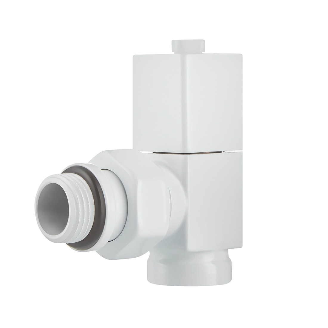 Набор дизайн-вентилей Royal Thermo CUBE 1/2 угловой (белый)