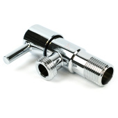 Кран угловой TIM 1/2x1/2 НР, нержавеющая сталь (хром) Кран угловой TIM 1/2x1/2 НР, нержавеющая сталь (хром)