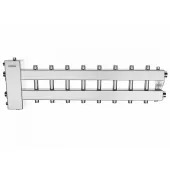 Балансировочный коллектор Gidruss BMSS-150-9DU (до 150 кВт, подкл. котла G 1 1/2, 4+4 контура G 1, нерж. сталь)