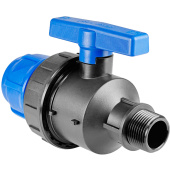 Кран шаровой Valfex с наружной резьбой 32х1 для ПНД труб компрессионный Кран шаровой Valfex с наружной резьбой 32х1 для ПНД труб компрессионный